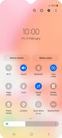 Press the settings icon. Press the settings icon.