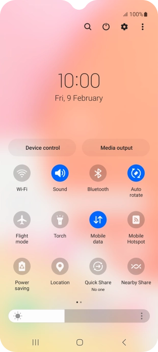 Press the settings icon. Press the settings icon.