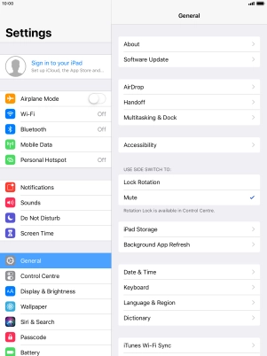 Press Sign in to your iPad. Press Sign in to your iPad.