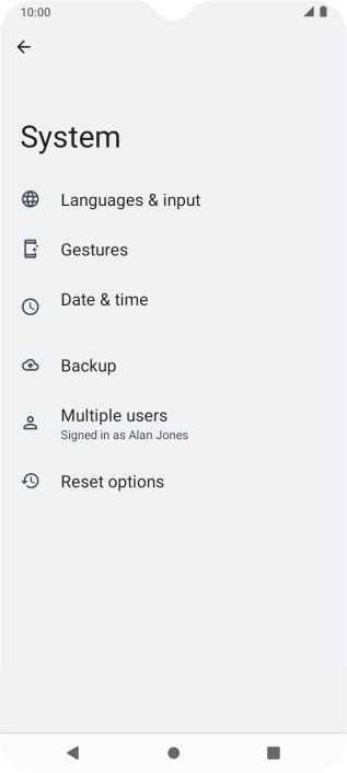 Press Reset options. Press Reset options.