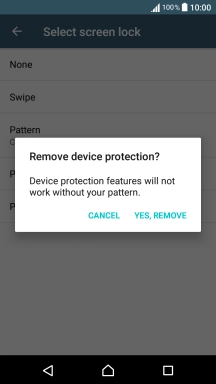 Press YES, REMOVE. Press YES, REMOVE.