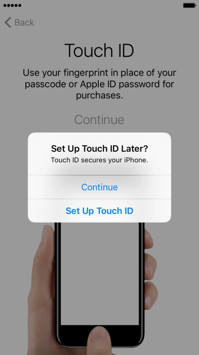 If you turn off the function, press Continue. If you turn off the function, press Continue.