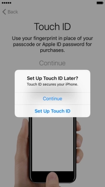 If you turn off the function, press Continue. If you turn off the function, press Continue.