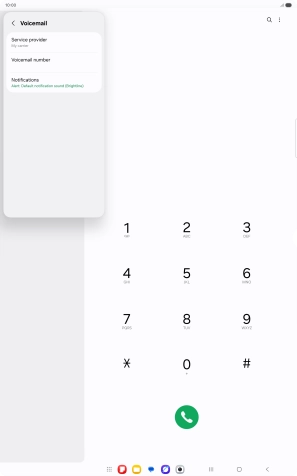 Press Voicemail number. Press Voicemail number.