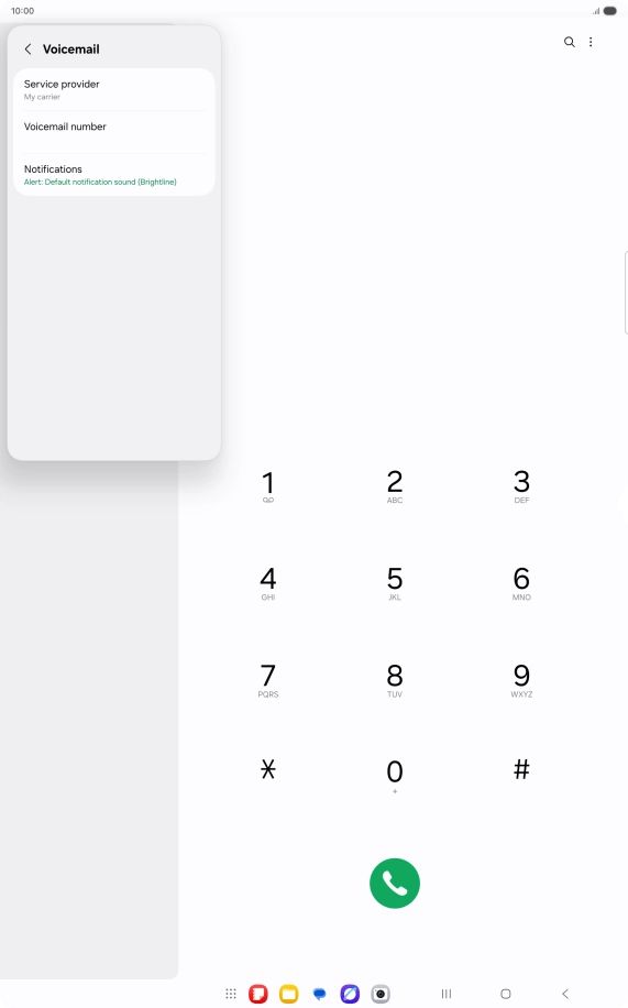 Press Voicemail number. Press Voicemail number.