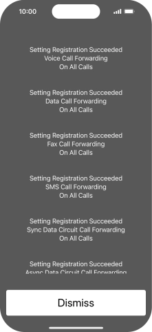Press Dismiss. Press Dismiss.