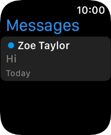 Press the required text message. Press the required text message.