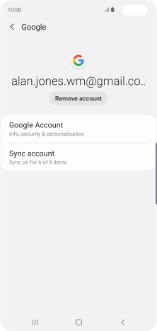 Press Sync account. Press Sync account.