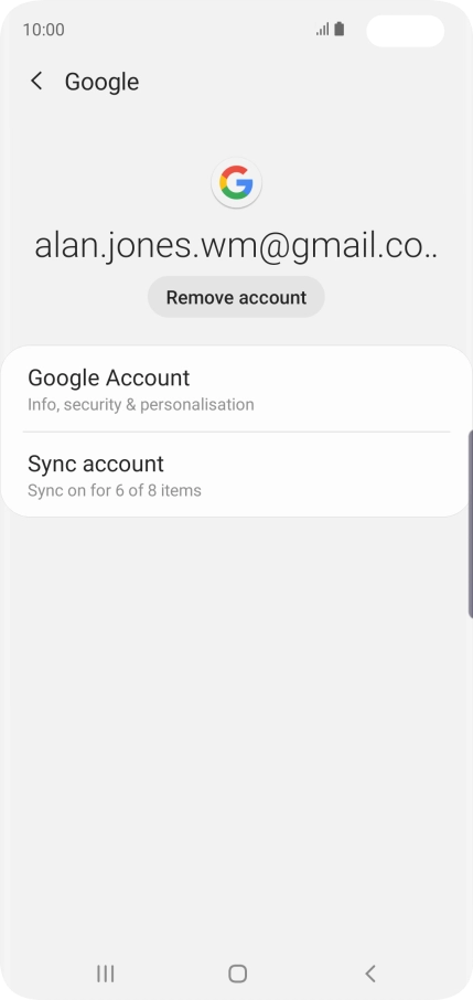 Press Sync account. Press Sync account.