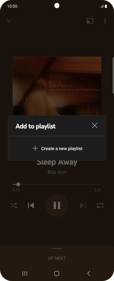 Press Create a new playlist. Press Create a new playlist.