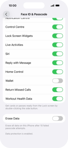 Press the indicator next to Press the indicator next to
