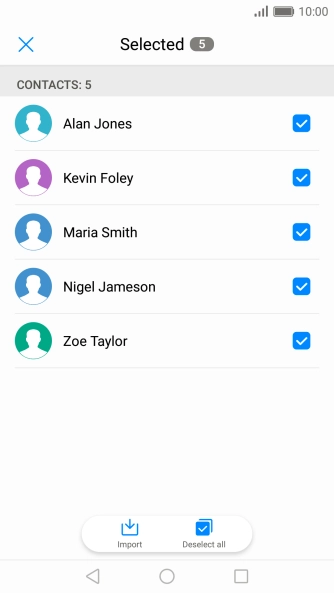 Press Import. Press Import.