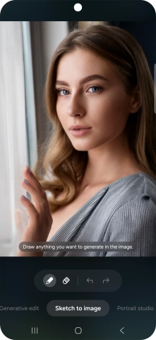 To add an object to your picture, press Sketch to image. To add an object to your picture, press Sketch to image.