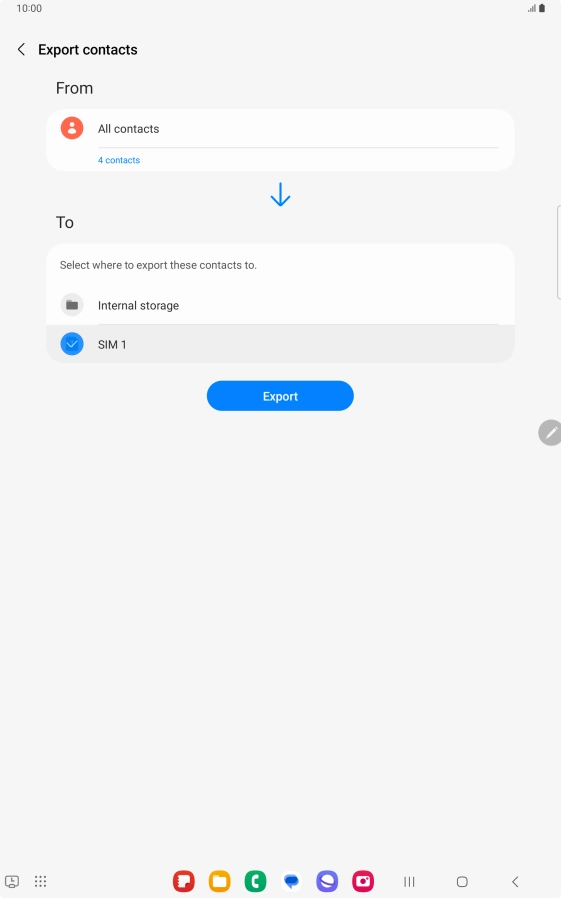 Press Export. Press Export.