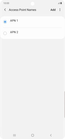 Press the field next to the data connection to activate it. Press the field next to the data connection to activate it.