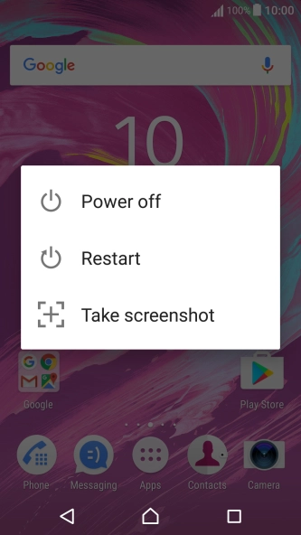Press Power off. Press Power off.