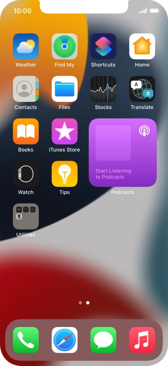 If you're using a Widget Stack: slide up or down on the stack to select the required widget. If you're using a Widget Stack: slide up or down on the stack to select the required widget.