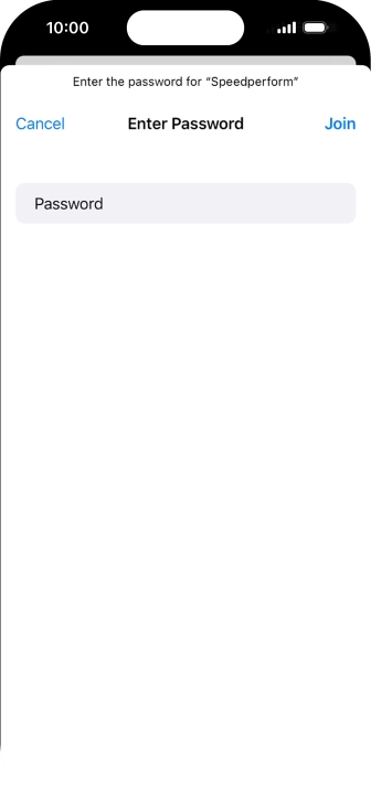 Key in the password for the Wi-Fi network and press Join. Key in the password for the Wi-Fi network and press Join.