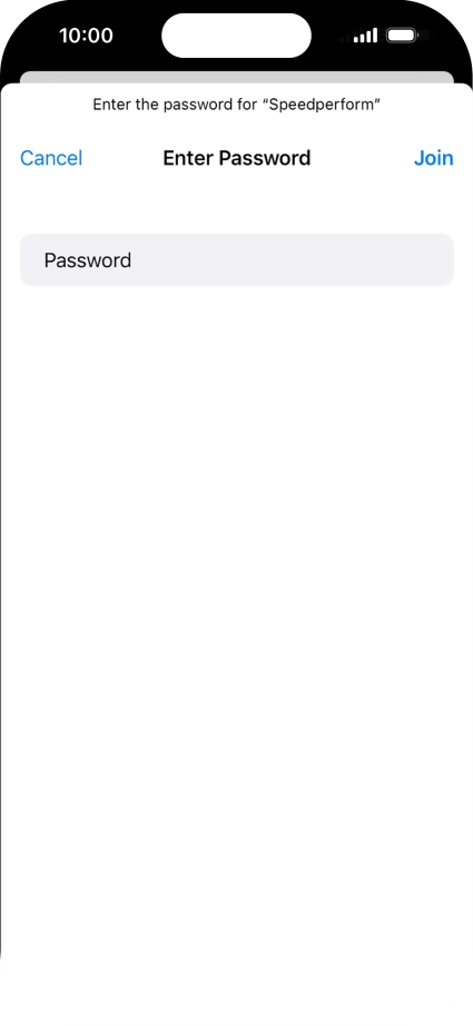 Key in the password for the Wi-Fi network and press Join. Key in the password for the Wi-Fi network and press Join.