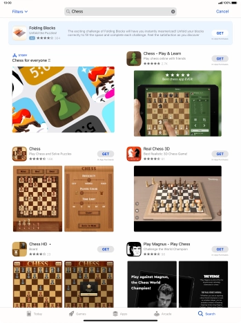 Press the required app. Press the required app.
