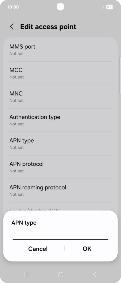 Key in mms and press OK. Key in mms and press OK.