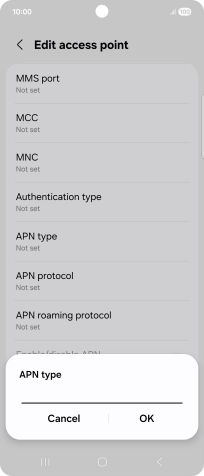 Key in mms and press OK. Key in mms and press OK.