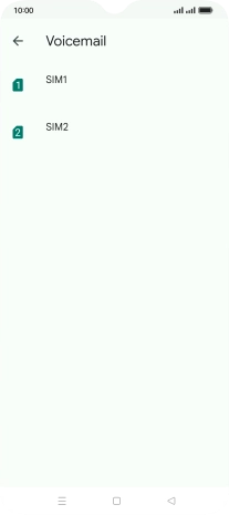 Press the name of the SIM. Press the name of the SIM.