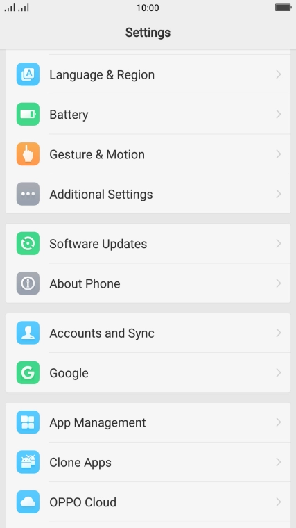 Press Accounts and Sync. Press Accounts and Sync.