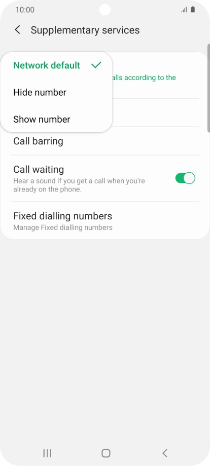Press Show number to turn on caller identification. Press Show number to turn on caller identification.