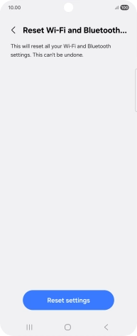 Press Reset settings. Press Reset settings.