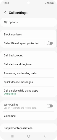 Press Supplementary services. Press Supplementary services.