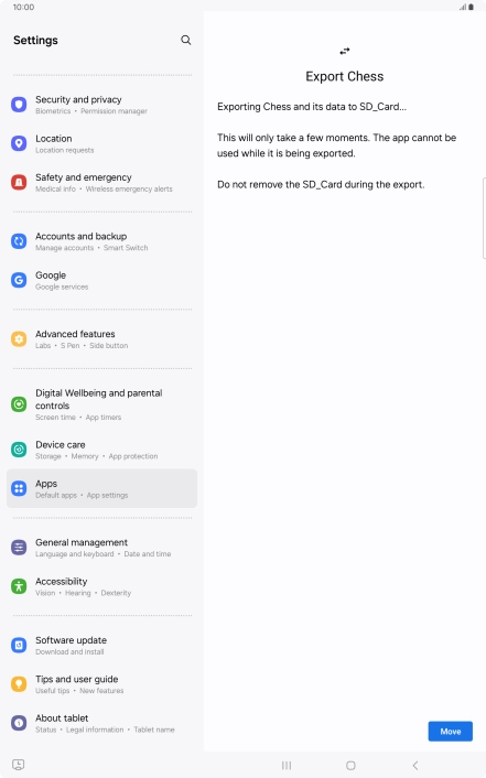 Press Move. Press Move.