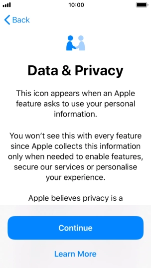 Press Continue. Press Continue.