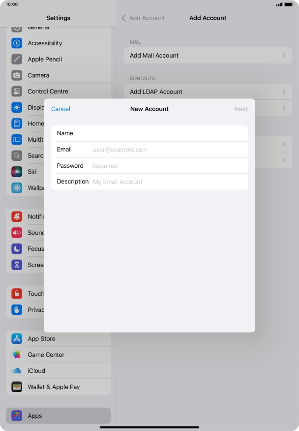 Press Email and key in your email address. Press Email and key in your email address.