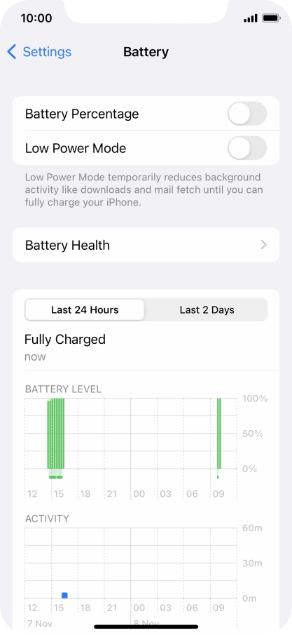 Press Battery Health. Press Battery Health.