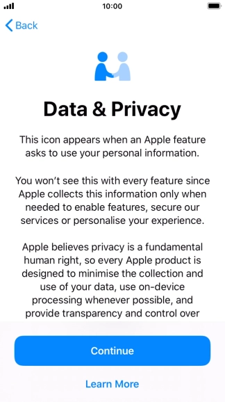 Press Continue. Press Continue.