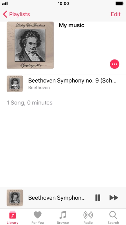 Press the song title. Press the song title.