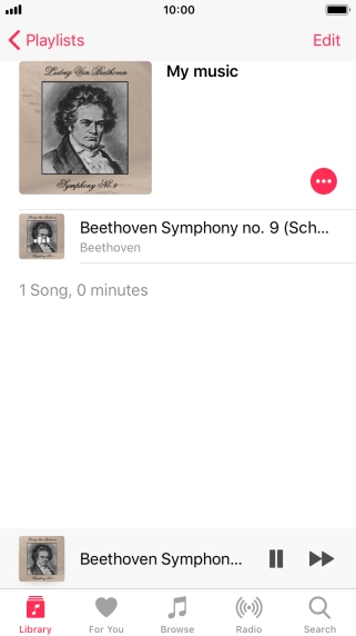 Press the song title. Press the song title.