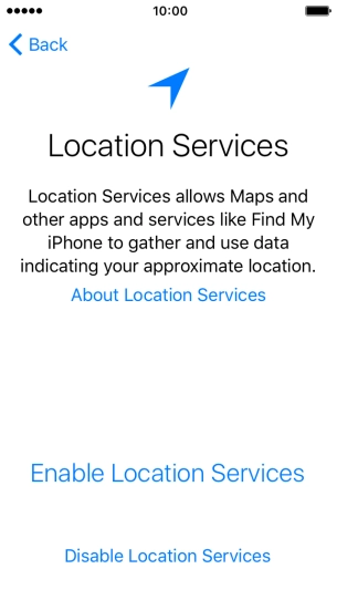 Press Enable Location Services to turn on the function. Press Enable Location Services to turn on the function.