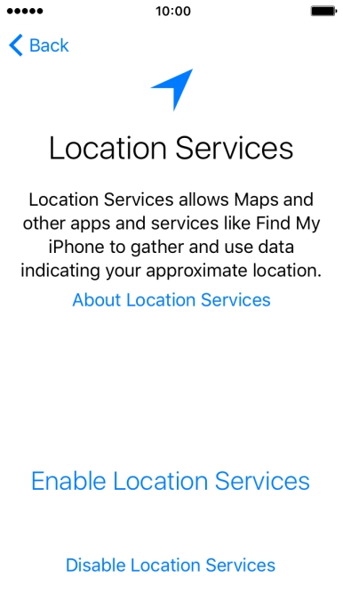 Press Enable Location Services to turn on the function. Press Enable Location Services to turn on the function.