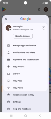 Press Manage apps and device. Press Manage apps and device.