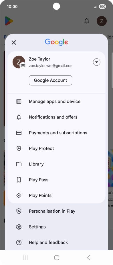 Press Manage apps and device. Press Manage apps and device.