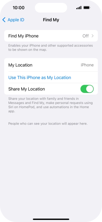 Press Find My iPhone. Press Find My iPhone.
