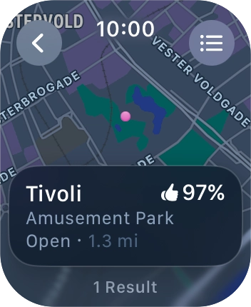 Press the required destination. Press the required destination.