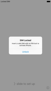 If your SIM is locked, press Unlock. If your SIM is locked, press Unlock.