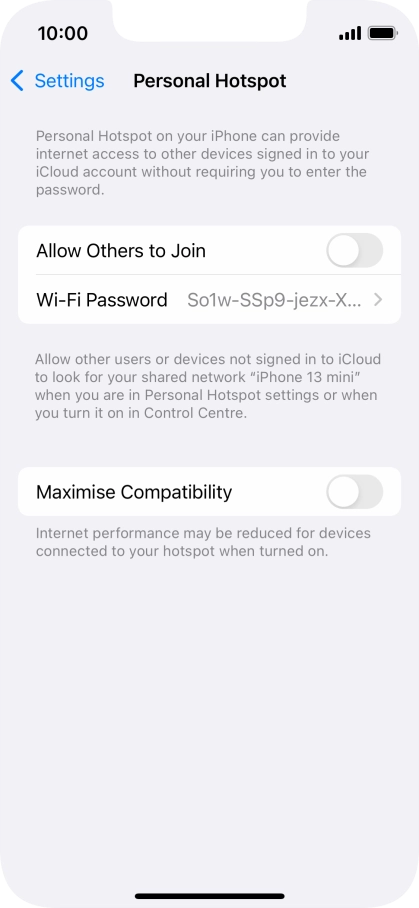 Press Wi-Fi Password and key in the required password. Press Wi-Fi Password and key in the required password.