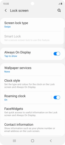 Press Screen lock type. Press Screen lock type.