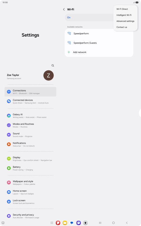 Press Intelligent Wi-Fi. Press Intelligent Wi-Fi.