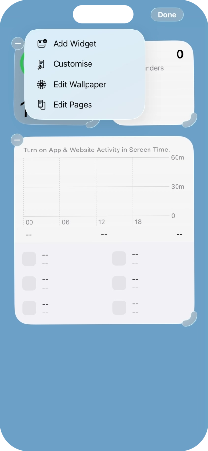 Press Add Widget. Press Add Widget.