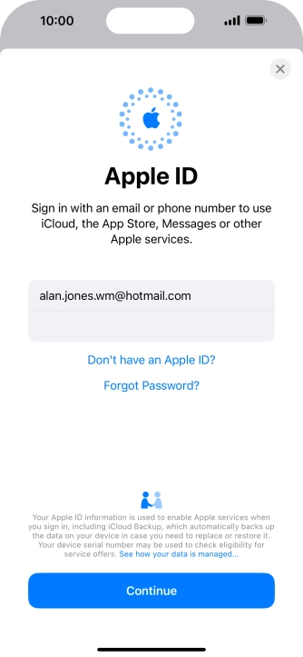 Press Continue. Press Continue.